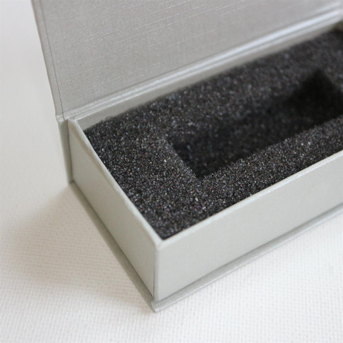 4 x Magnetic, Silver Grey, USB Presentation Gift Boxes - For Flash Drives, Removable Drives