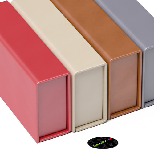 4 x Magnetic, Red/Cream/Orange Grey, USB Presentation Gift Boxes - For Flash Drives, Removable Drives