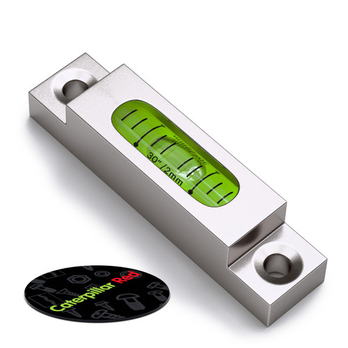 Metal Precision Level Glass Vial, Spirit Bubble Level, 66 mm, MGV-661514-GS