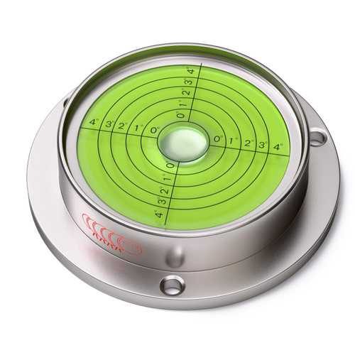 90mm Flanged Metal Bubble Degree Level - Green