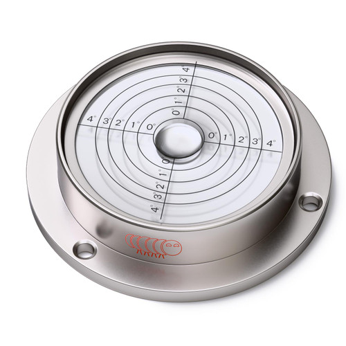 90mm Flanged Metal Bubble Degree Level - Clear