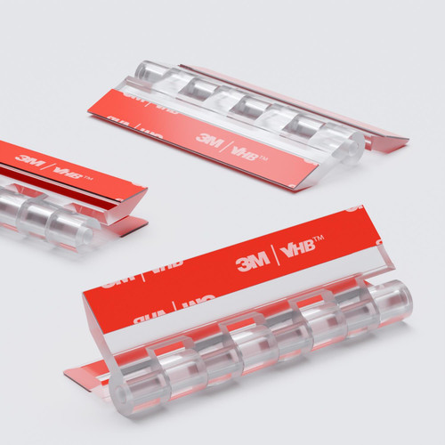 4x Clear Acrylic Plastic Piano Hinges 75mm, Self-Adhesive, No Glue Required