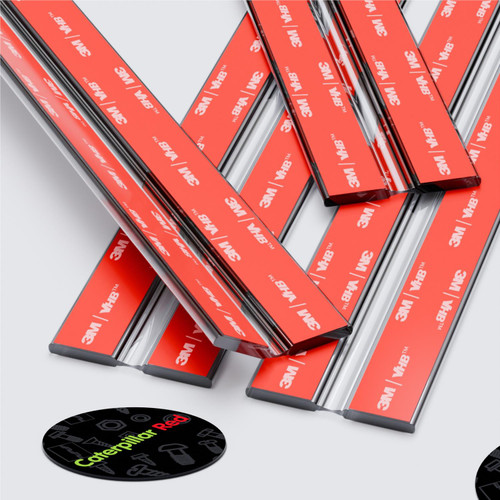 4x 200mm Clear Acrylic Flexible Hinges, Self-Adhesive, No Glue Required