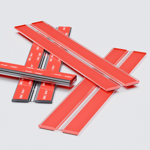 4x Clear, Flexible Acrylic Hinges, 200mm - No glue required. Low Profile, Living Flex Hinges