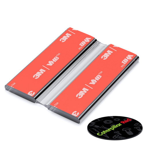 4x 50 mm Clear Acrylic Flexible Hinges, Self-Adhesive, No Glue Required