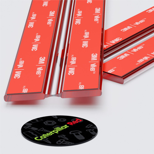 4x 300mm Clear Acrylic Flexible Hinges, Self-Adhesive, No Glue Required
