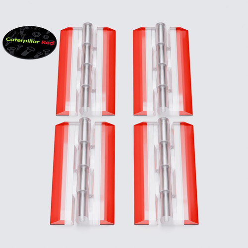 4x Clear Acrylic Piano Hinges 100mm, Self-Adhesive, No Glue Required
