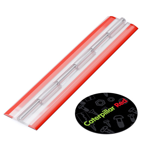 4x Clear Acrylic Piano Hinges 200mm, Self-Adhesive, No Glue Required