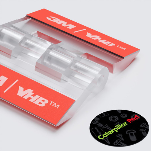 10x Clear Acrylic Piano Hinges 30mm, Self-Adhesive, No Glue Required