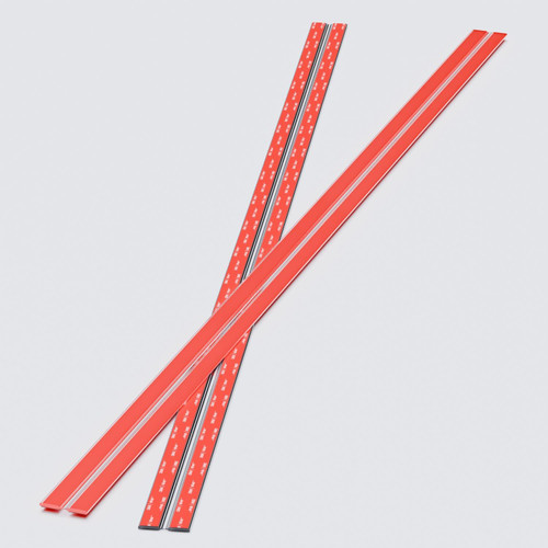 2x 1150mm Clear Acrylic Flexible Hinges, Self-Adhesive, No Glue Required