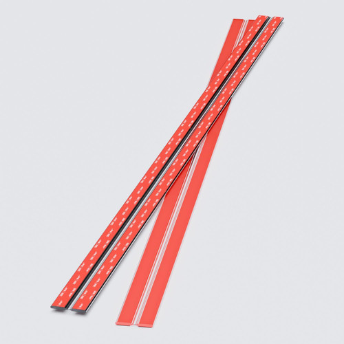 2x 950mm Clear Acrylic Flexible Hinges, Self-Adhesive, No Glue Required