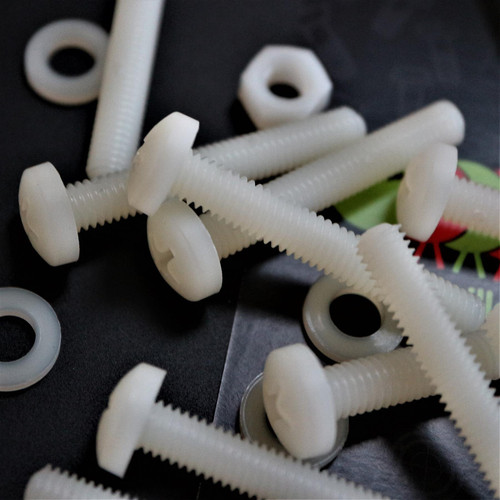 50x Nylon, Pan Cross Head, M6 x 30mm, Plastic Bolts, Nuts & Washers - Screws 50x Nylon, Pan Cross Head, M6 x 30mm, Plastic Bolts, Nuts & Washers - Screws
