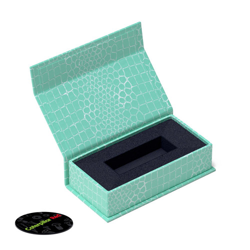 4x Mint Green Magnetic USB Presentation Gift Boxes, Flash Drives, Wedding