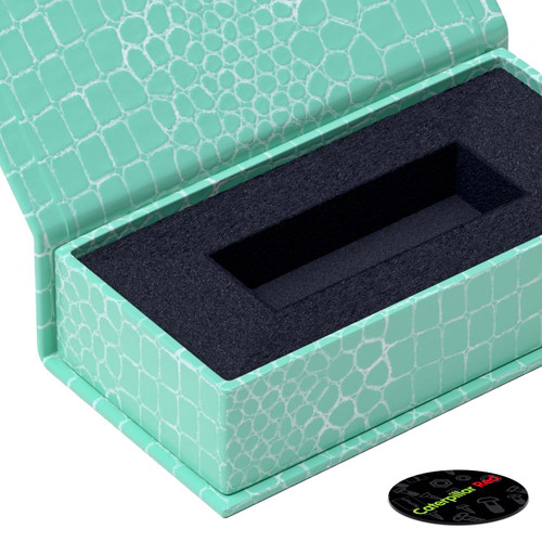 4 x Magnetic, Mint Green, USB Presentation Gift Boxes - For Flash Drives, Removable Drives
