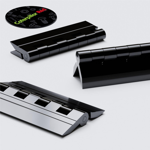 10x Black Acrylic Piano Hinges 75mm, Continuous Plastic Hinges