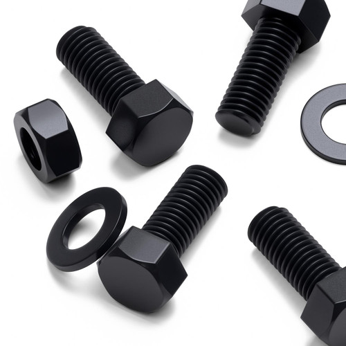 20x Black, Hex Head, Nylon, M10 x 25mm, Plastic Bolts,Nuts & Washers, -Screws