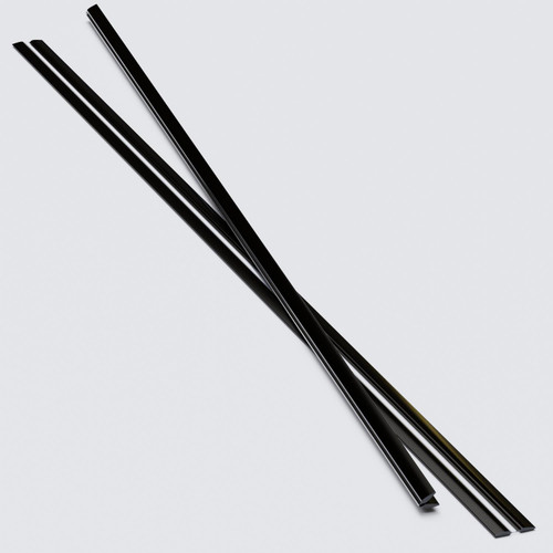 2x Black, Flexible Acrylic Hinges, 1150mm. Low Profile, Living Flex Hinge