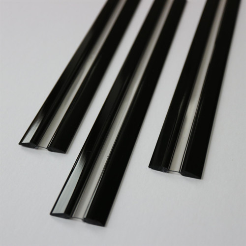 3x 300mm Black low profile flex hinges, flexible living hinges, plexiglass, Continuous Acrylic Piano Hinges