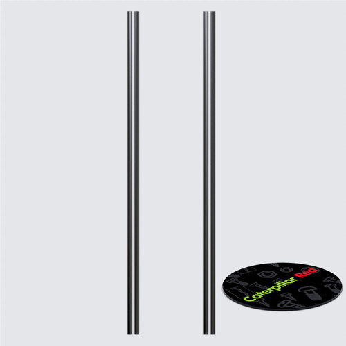 2x Black 950mm Acrylic / Polycarbonate Low Profile Flexible Living Hinges