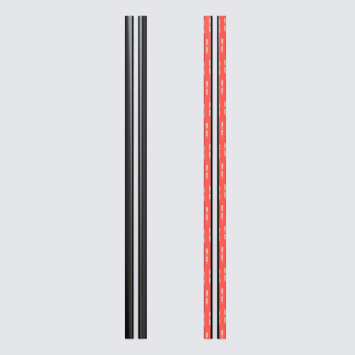 2x 500 mm Black Acrylic Flexible Hinges, Self-Adhesive, No Glue Required