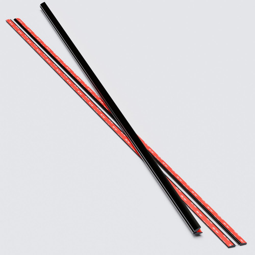 2x 1150mm Black Acrylic Flexible Hinges, Self-Adhesive, No Glue Required