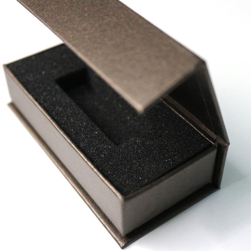 4x Magnetic, Charcoal Colour, USB Presentation Gift Boxes - For Flash Drives, Removable Drives