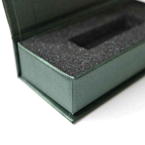 4x Magnetic, Sage Green, USB Presentation Gift Boxes - For Flash Drives, Removable Drives