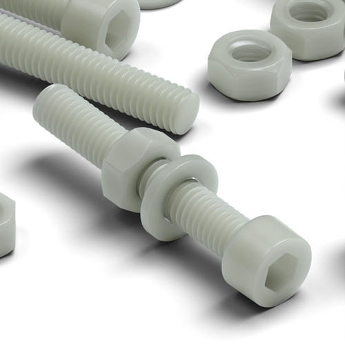 50x Glass Filled Reinforced Super Nylon Socket Head M6x40mm Plastic Bolts, Nuts & Washers