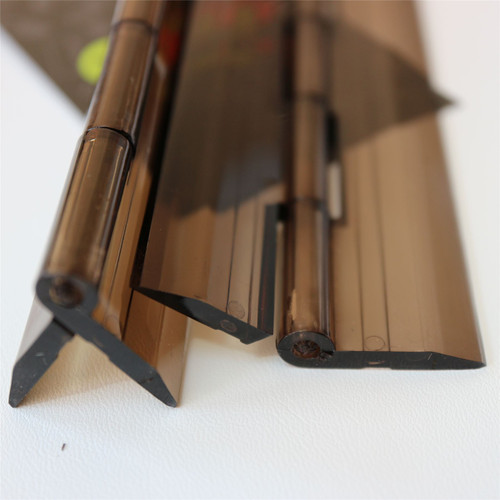 3x 300mm Smoked Transparent Black, Piano Hinges, 3x 300mm Smoked Transparent Black, Piano Hinges,