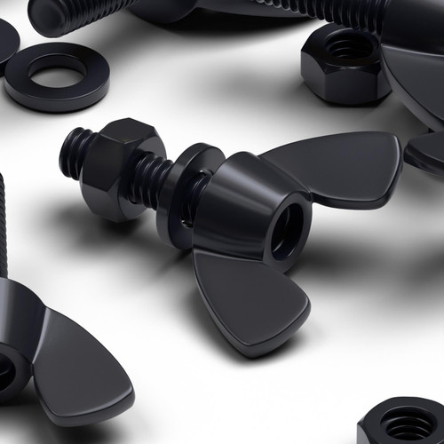 50x Black Nylon, Wing Nut Thread, M5 x 20mm, Butterfly Screws, Nuts & Washers 50x Black Nylon, Wing Nut Thread, M5 x 20mm, Butterfly Screws, Nuts & Washers