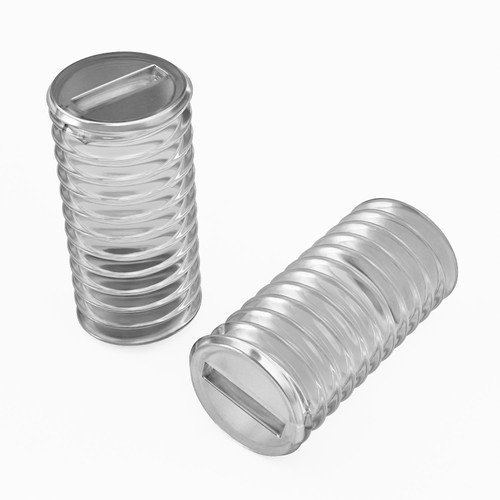 50x Clear Polycarbonate Plastic M3 x 6mm Slotted Grub Screws, Set Screws