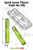 Replacement Level Glass Vial, No Nib, Green, 70mm x 11mm