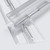 5x Clear Acrylic Piano Hinges 200mm x 42mm, Continuous Plastic Hinges