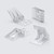 4x Clear Acrylic Micro Piano Hinges 39mm x 16mm, Continuous Plastic Hinges