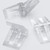 4x Clear Acrylic Micro Piano Hinges 39mm x 16mm, Continuous Plastic Hinges