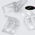 4x Clear Acrylic Micro Piano Hinges 39mm x 16mm, Continuous Plastic Hinges