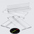 4x Clear 100mm Acrylic Low Profile Flexible Living Hinges, Continuous
