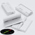 4x White Acrylic Piano Hinges 45mm x 38mm, Continuous Plastic Hinges