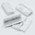 4x White Acrylic Piano Hinges 45mm x 38mm, Continuous Plastic Hinges