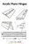 3x Black Acrylic Piano Hinges 200mm, Continuous Plastic Hinges