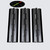 3x Black Acrylic Piano Hinges, 200mm
