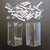 2 x Angled Brackets, 2.5mm Polished Clear  Acrylic + 8x M5 Bolts