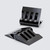 2x Black Acrylic Monster Piano Hinges 33mm x 50mm, Continuous Hinges