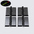 4x Black Acrylic Piano Hinges, 45mm