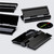 4x Black Acrylic Piano Hinges 45mm x 38mm, Continuous Plastic Hinges