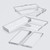 5x Clear 50mm Acrylic Low Profile Flexible Living Hinges, Continuous