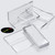 5x Clear 50mm Acrylic Low Profile Flexible Living Hinges, Continuous