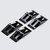 4x Black Acrylic Small Micro Hinges, 39mm x 16mm