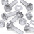 60x Clear Acrylic Pan Head Plastic Screws & Bolts M5 x 20mm, Nuts & Washers
