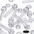 60x Clear Acrylic Slotted Knurled Thumbscrews M6 x 40 mm + Nuts & Washers